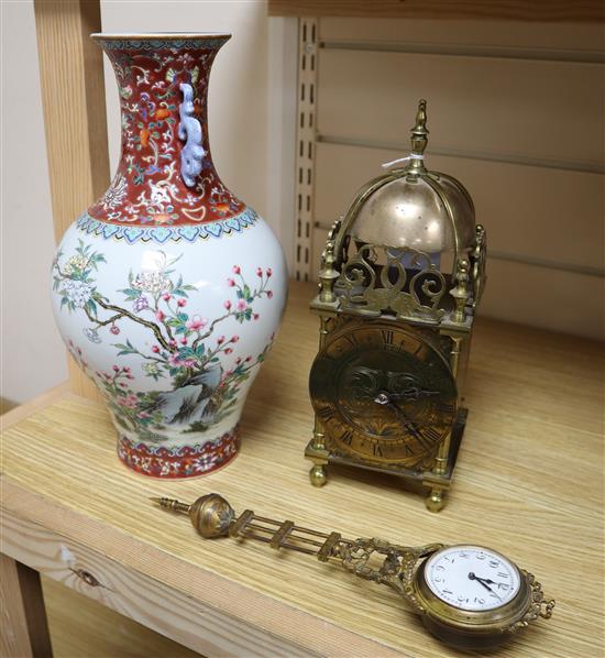 A Chinese famille rose vase, possibly Republic period, height 29cm